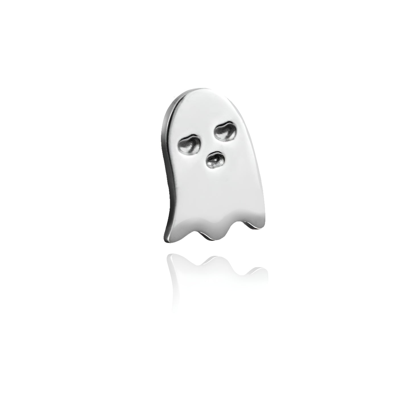Fantasmino in titanio ASTM F136 da implantologia certificato. Un piercing divertente per chi ama qualche azzardo e le novità. Scegli questo piercing con il fantasmino e aggiungi un tocco di mistero al tuo look: lascerai tutti a bocca aperta!